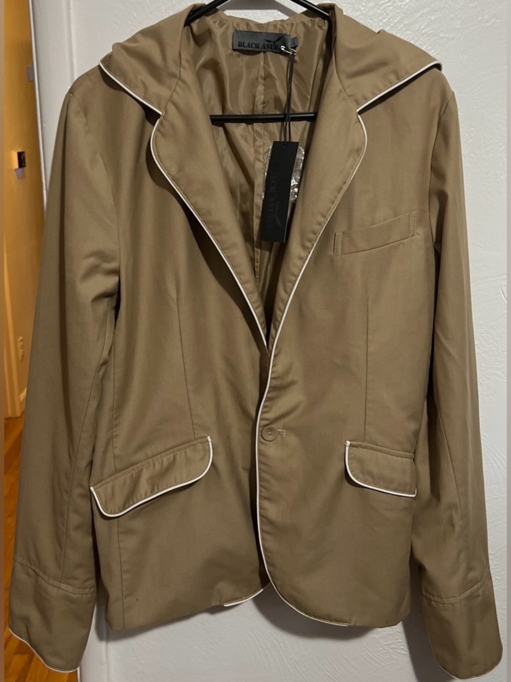 #26 NWT Black Asuka Khaki Single-Button Blazer Size L